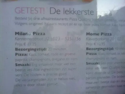 Milano Pizza