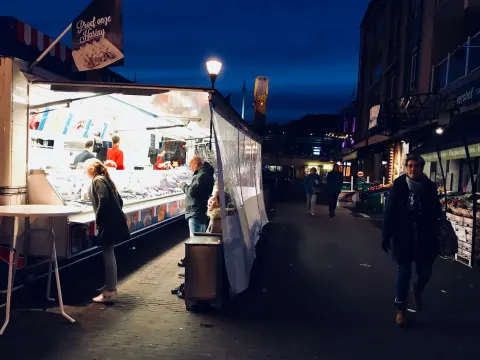 Vishandel Jan Schaap Op De Markt