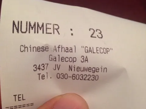 Chinese Afhaal Specialiteiten Galecop